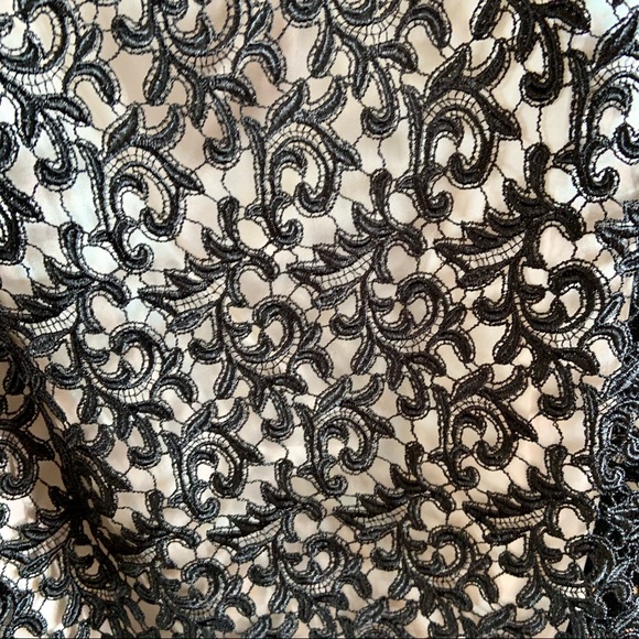 WHBM Black Lace Overlay Strapless Cocktail Dress - Picture 3 of 11